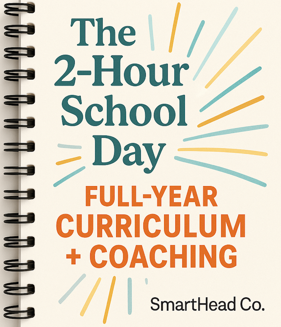 2-Hour School Day Full-Year Curriculum (Coaching Included) Per Family ESA Approved.
